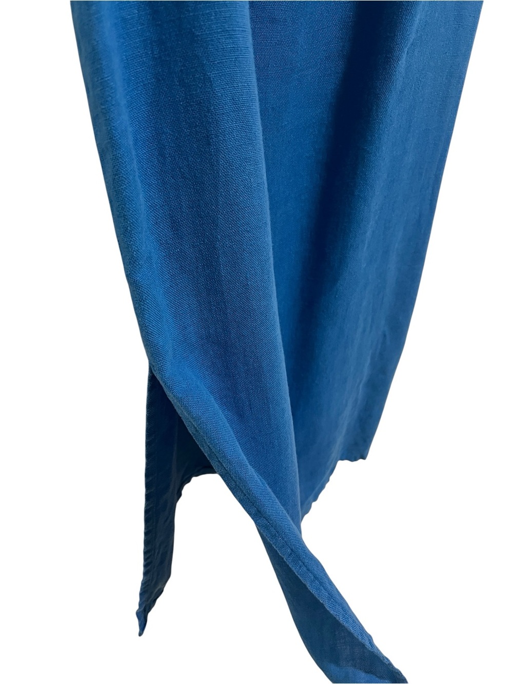 United Colors of Benetton 100% Linen Blue Casual Square Neck Midi Dress-L - Picture 3 of 7